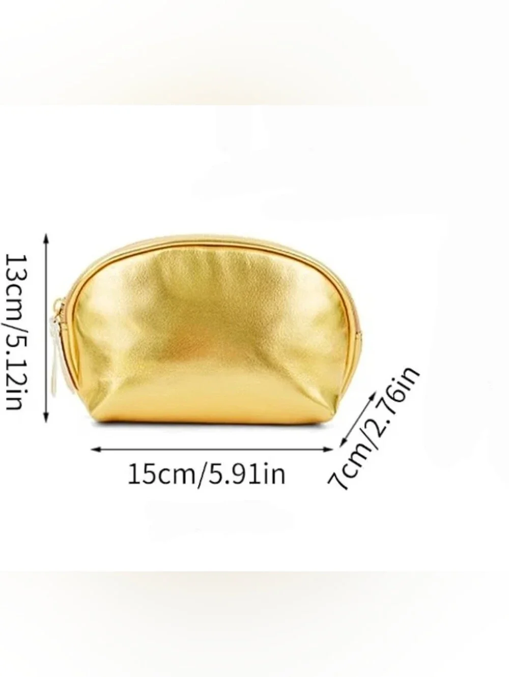 Metallic Gold Cosmetic Pouch - Women Bags BNIB